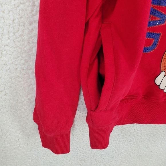 Looney Tune Squad Bugs Hoodie DeKryptic Space Jam Sweatshirt Men XL Red Bling - Picture 8 of 11